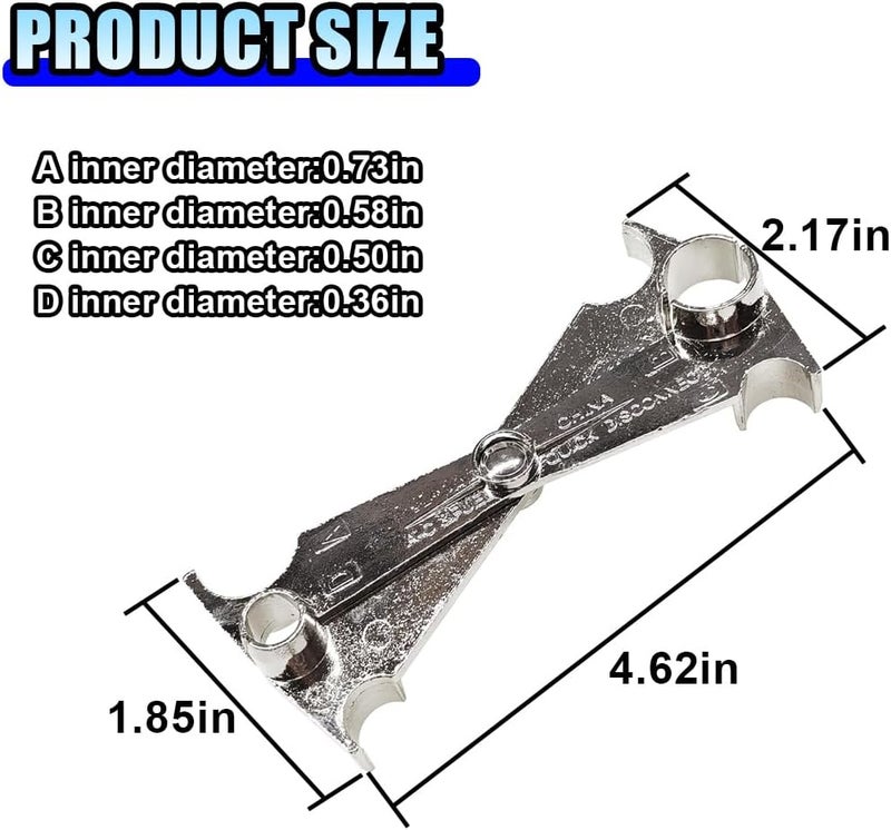 LHDOS Scissor Fuel Line Disconnect Tool, Auto Fuel Line Remover for 3/4" 5/8" 1/2" 3/8" Quick Disconnection, Fuel Filter Removal Tool for Most Vehicle Models, Securely Fit Heater A/C Line (4 in 1) - Image 2